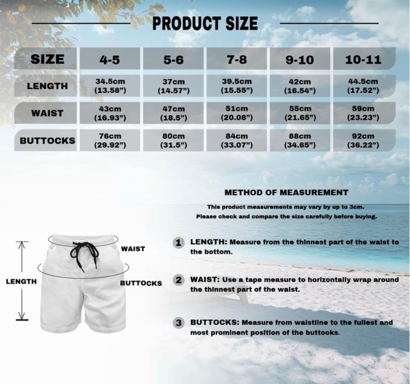 Boys beach shorts