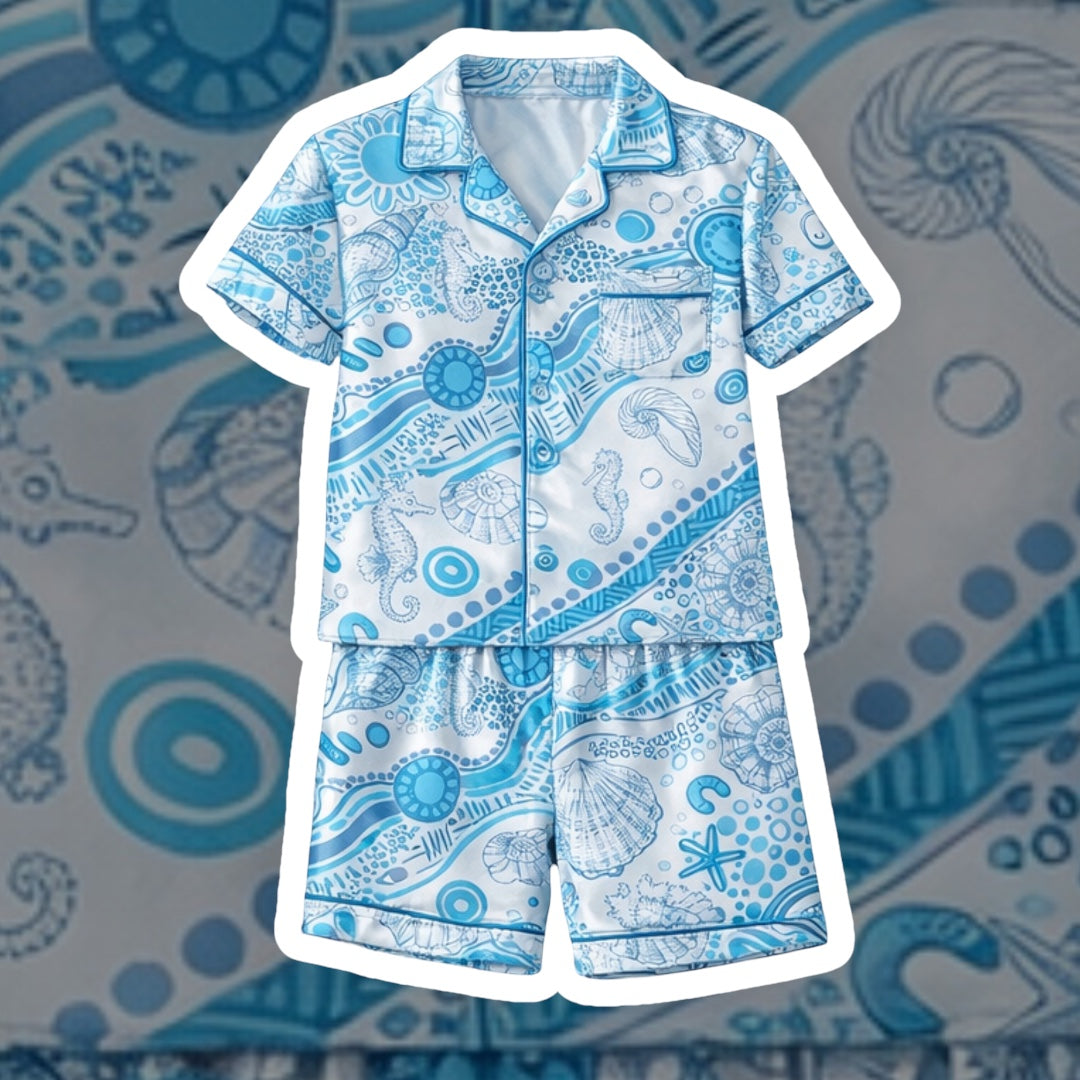 (Kids) Boys blue reef lounge set
